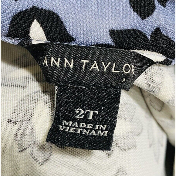 Ann Taylor True Wrap Dress Size 2T Tall Gray Black V-Neck Long Sleeve Career - Picture 9 of 11